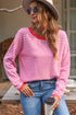 'Jolene' Striped Drop Shoulder T-Shirt - Celes Fashion